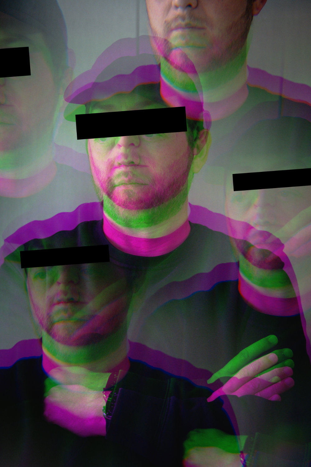 multiple exposure photograph of hip hop artist wellis green