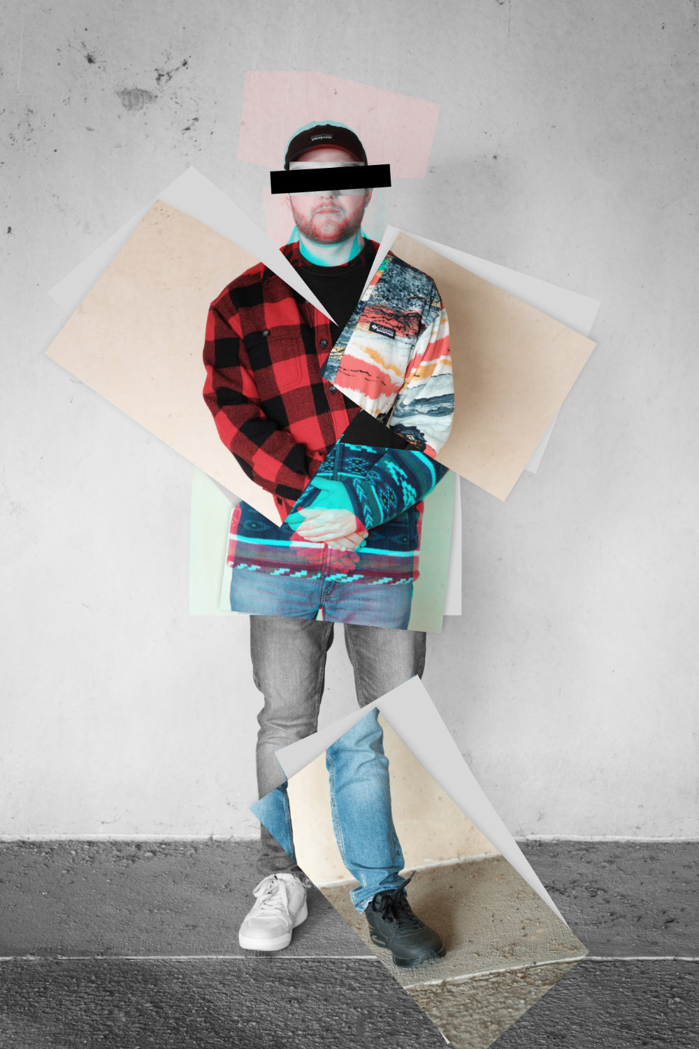 multiple exposure photograph of hip hop artist wellis green